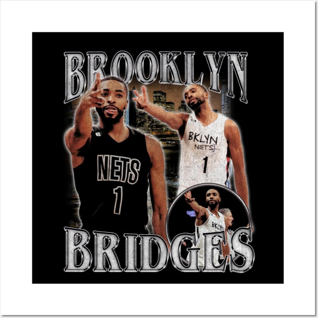 Mikal Bridges BROOKLYN BRIDGES Vintage Wall Art by rattraptees